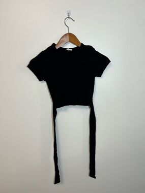 Garage Tie Back Cropped Baby Tee
